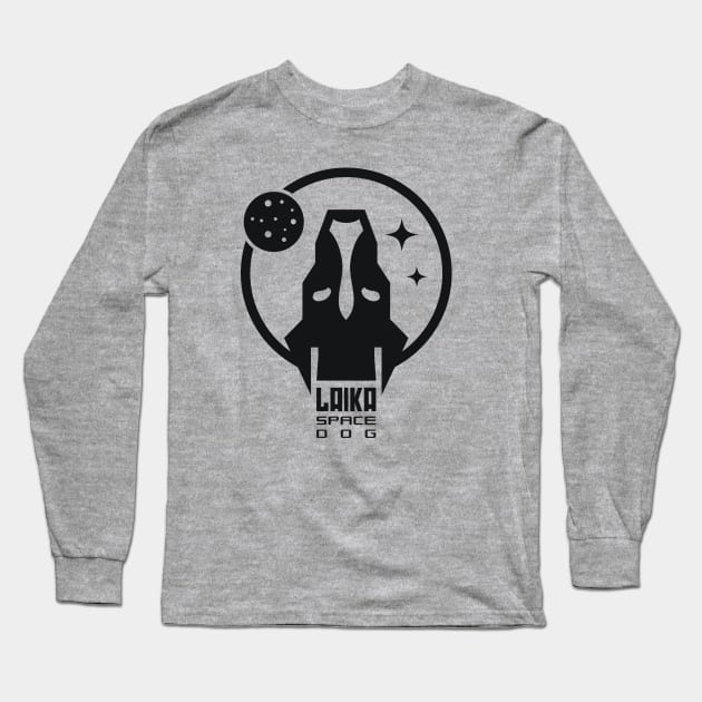 Laika Space Dog Long Sleeve T-Shirt by silencedesign